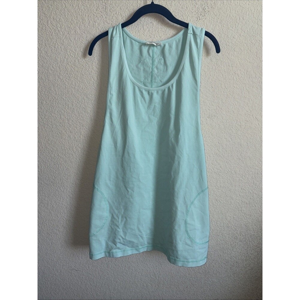 Labiz Athletic Tank Midi Dress Pocket Women Large Teal Athleisure Gym Luxury